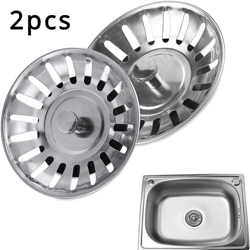 2pcs Kitchen Sink Strainer Stopper Waste Plug Sink Filter Filtre Sink Strainer Filter Floor Drain Kitchen Tools - Ammpoure