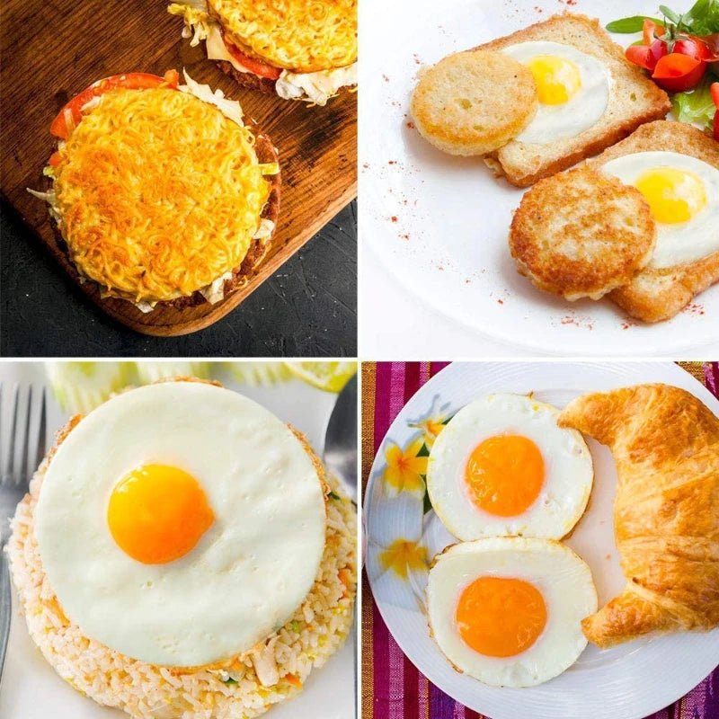2PCS Stainless Steel Egg Ring Canada Non-Stick Egg Shaper for McMuffins, Sandwiches & Breakfast Cooking - Ammpoure