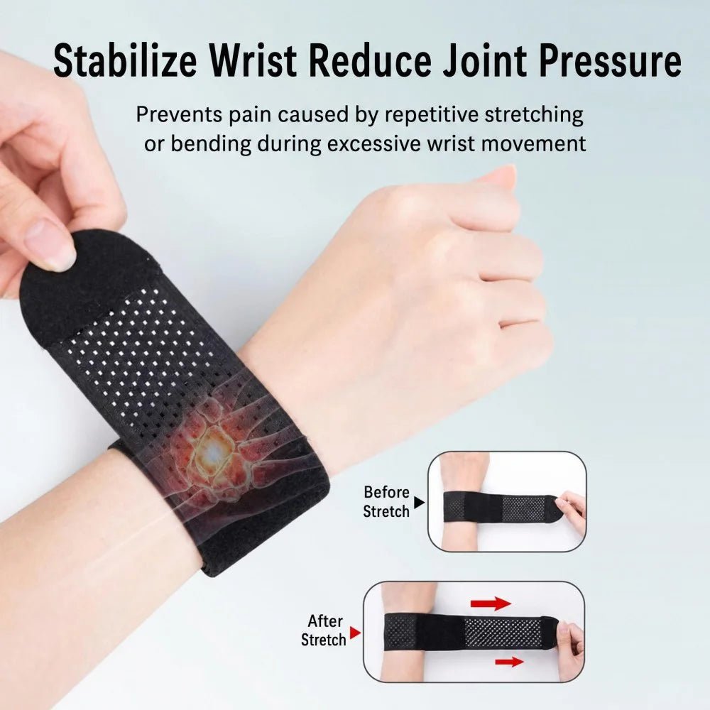 2pcs Wrist Support Straps, Ultra-Thin Compression Support Straps, Soft, High Elasticity, Adjustable Comfort, Suitable for Women - Ammpoure