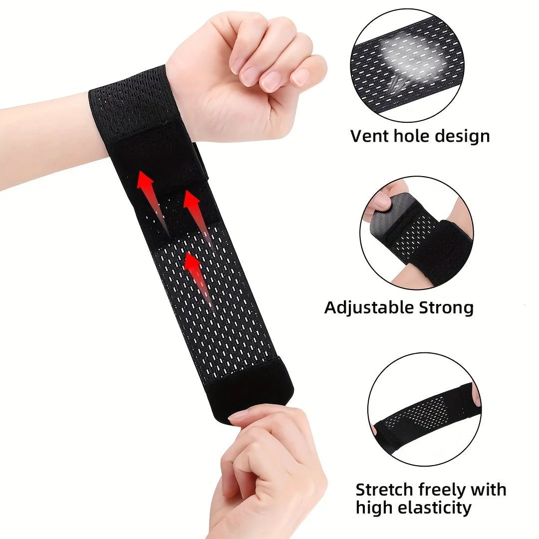 2pcs Wrist Support Straps, Ultra-Thin Compression Support Straps, Soft, High Elasticity, Adjustable Comfort, Suitable for Women - Ammpoure