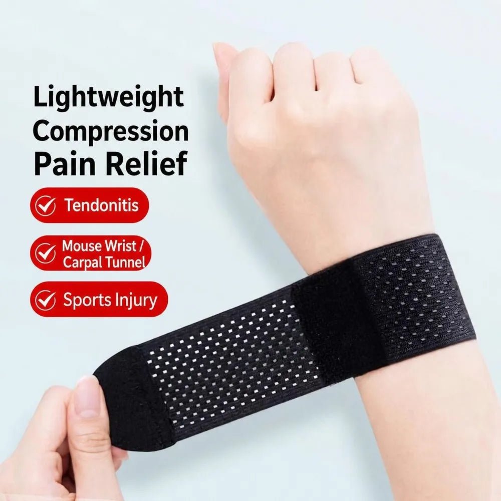 2pcs Wrist Support Straps, Ultra-Thin Compression Support Straps, Soft, High Elasticity, Adjustable Comfort, Suitable for Women - Ammpoure