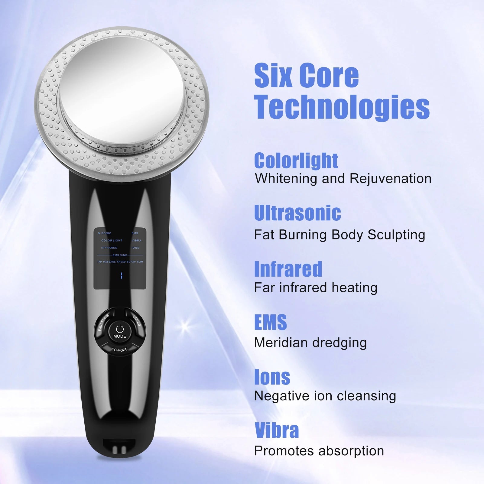 3 IN 1 Body Shape Massager EMS ultrasonic Slimming Gel Cream Infrared 1Mhz Ultrasound Cavitation Fat Burner Bar Weight Loss Tool - Ammpoure