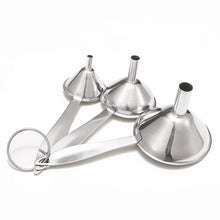 Load image into Gallery viewer, 3 Pcs/Set Stainless Steel Mini Funnels Oil Vinegar Spice Essential Oil Filling Funnel Multipurpose Funnel Bar Kitchen Supplies - Ammpoure Wellbeing 🇬🇧
