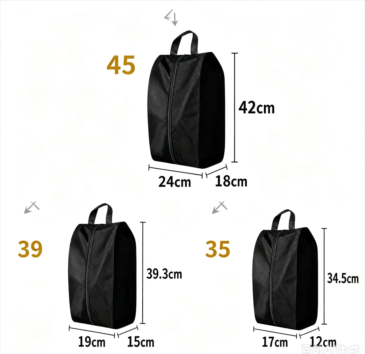 3-piece USA Shoe Storage Bag / Shoe Pouch / Travel Shoe Bag / Dust-proof Storage Bag - Ammpoure