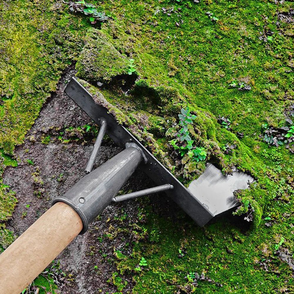 30cm Metal Weed Cleaning Shovel Stainless Steel Cleaning Shovel for Moss Multifunctional Outdoor Garden Shovel Farm Weeding Tool - Ammpoure