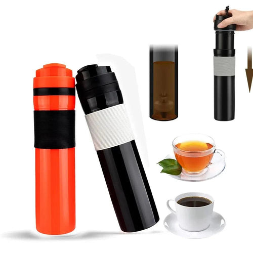 350ML Coffee Tea Portable French Press Coffee Maker Coffee Bottle Insulated Travel Mug Hand Pressure Coffee Pot For Car - Ammpoure Wellbeing 🇬🇧