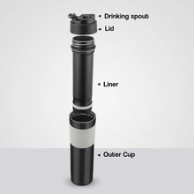 Load image into Gallery viewer, 350ML Coffee Tea Portable French Press Coffee Maker Coffee Bottle Insulated Travel Mug Hand Pressure Coffee Pot For Car - Ammpoure Wellbeing 🇬🇧
