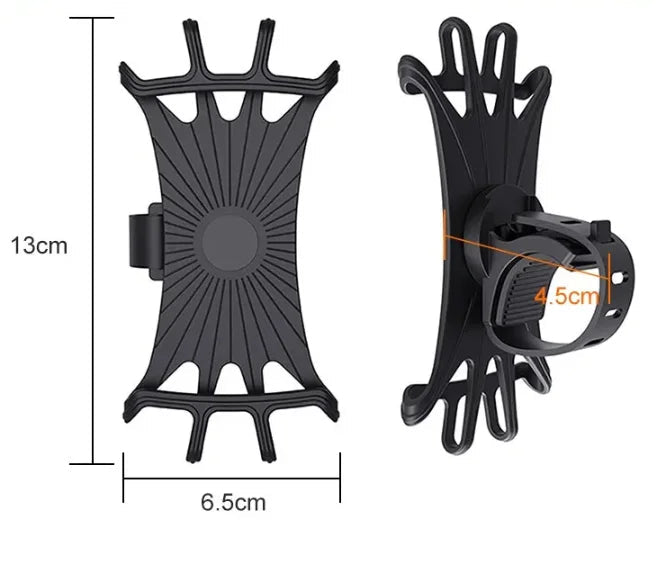 360 Rotatable Bicycle Phone Holder Silicone Motorcycle Stand Bracket GPS Support For Iphone 11 Xiaomi 10 Huawei P40 - Ammpoure