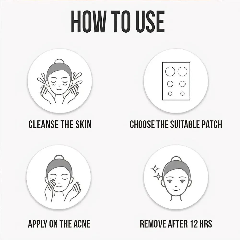 360Pcs Colorful Invisible Pimple Removal Anti - Acne Hydrocolloid Patches Spots Marks Concealer Beauty Makeup Tool Repair Sticker - Ammpoure