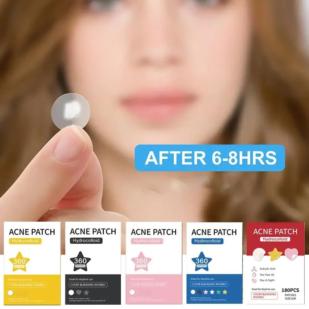 360Pcs Colorful Invisible Pimple Removal Anti - Acne Hydrocolloid Patches Spots Marks Concealer Beauty Makeup Tool Repair Sticker - Ammpoure