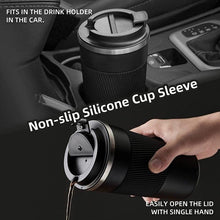 Load image into Gallery viewer, 380ml/510ml Double Stainless Steel 304 Coffee Thermos Mug with Non-slip Case Car Vacuum Flask Travel Insulated Bottle - Ammpoure Wellbeing 🇬🇧
