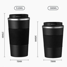 Load image into Gallery viewer, 380ml/510ml Double Stainless Steel 304 Coffee Thermos Mug with Non-slip Case Car Vacuum Flask Travel Insulated Bottle - Ammpoure Wellbeing 🇬🇧
