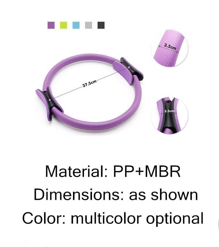 38cm Yoga Fitness Pilates Ring Women Girls Circle Magic Dual Exercise Home Gym Workout Sports Lose Weight Body Resistance 5 colors - Ammpoure Wellbeing