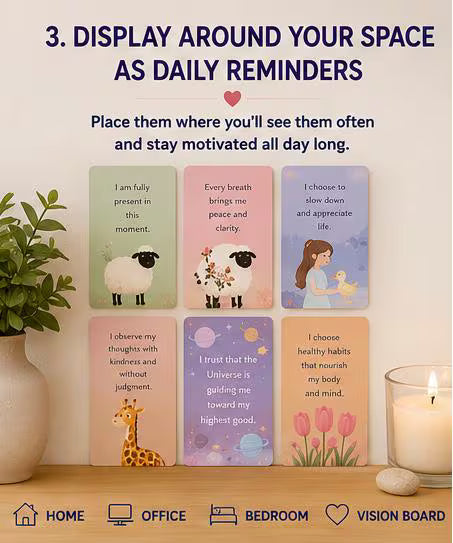 Holistic Wellness Cards, Daily Habit Tracker, Vibrant Lifestyle (PDF Download)