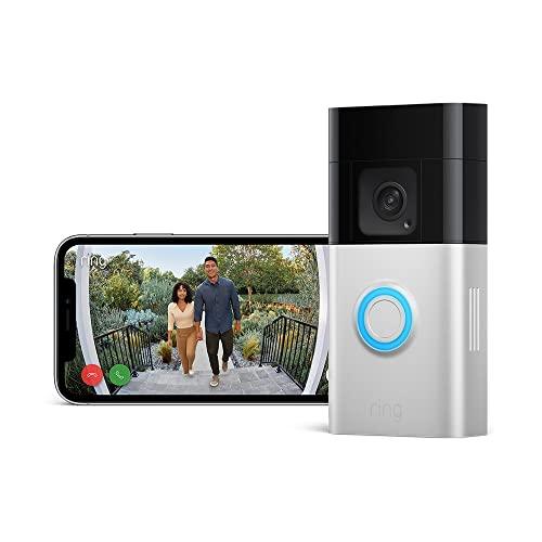 Ring Battery Video Doorbell Plus by Amazon | Wireless Video Doorbell Camera with 1536p HD Video, Head-To-Toe View, Colour Night Vision, Wi-Fi, DIY | 30-day free trial of Ring Protect - Ammpoure Wellbeing