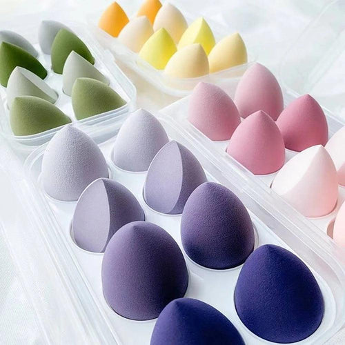4/8pcs Makeup Sponge Blender Beauty Egg Cosmetic Puff Soft Foundation Sponges Powder Puff Women Make Up Accessories Beauty Tools - Ammpoure Wellbeing 🇬🇧