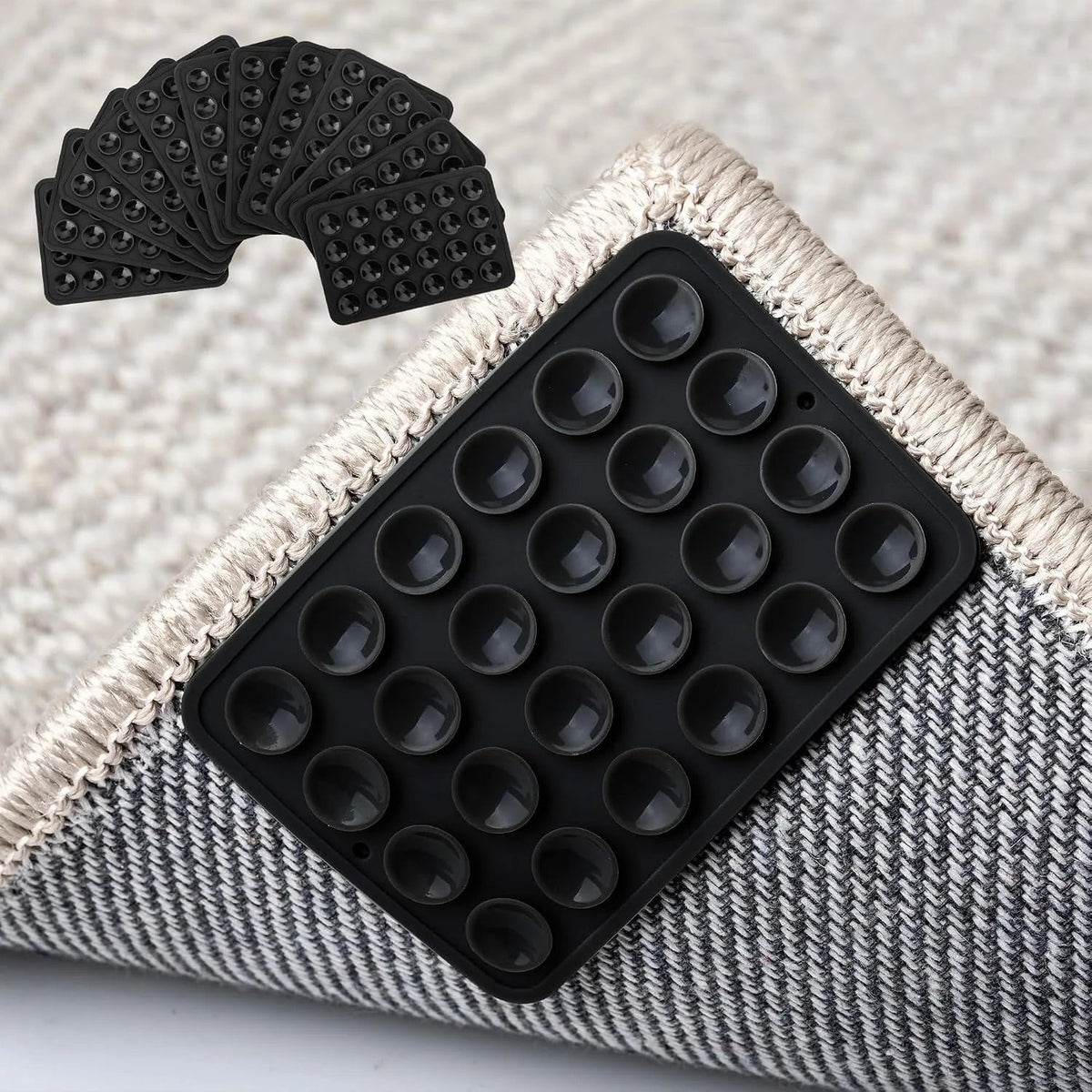 4/8PCS Reusable Carpet Anti-Slip Pads USA Easy-to-Install Rug Grippers to Prevent Slipping, Curling & Shifting, Durable Floor Protectors - Ammpoure