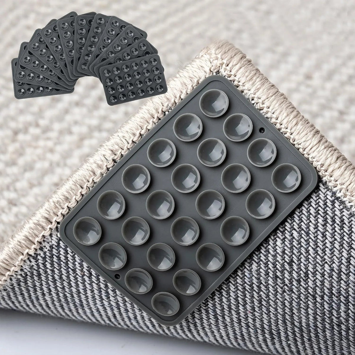 4/8PCS Reusable Carpet Anti-Slip Pads USA Easy-to-Install Rug Grippers to Prevent Slipping, Curling & Shifting, Durable Floor Protectors - Ammpoure