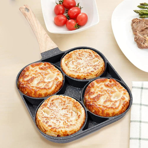 4hole Omelet Pan Frying Pot Thickened Nonstick Egg Pancake Steak Cooking Pans Hamburg Bread Breakfast Maker Induction Cookware - Ammpoure Wellbeing 🇬🇧