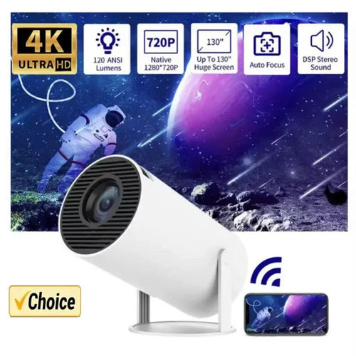 4K Android 11 Dual Wifi6 200 ANSI Allwinner H713 BT5.0 1080P 1280*720P Home Cinema Outdoor portable Projetor - Ammpoure Wellbeing 🇬🇧