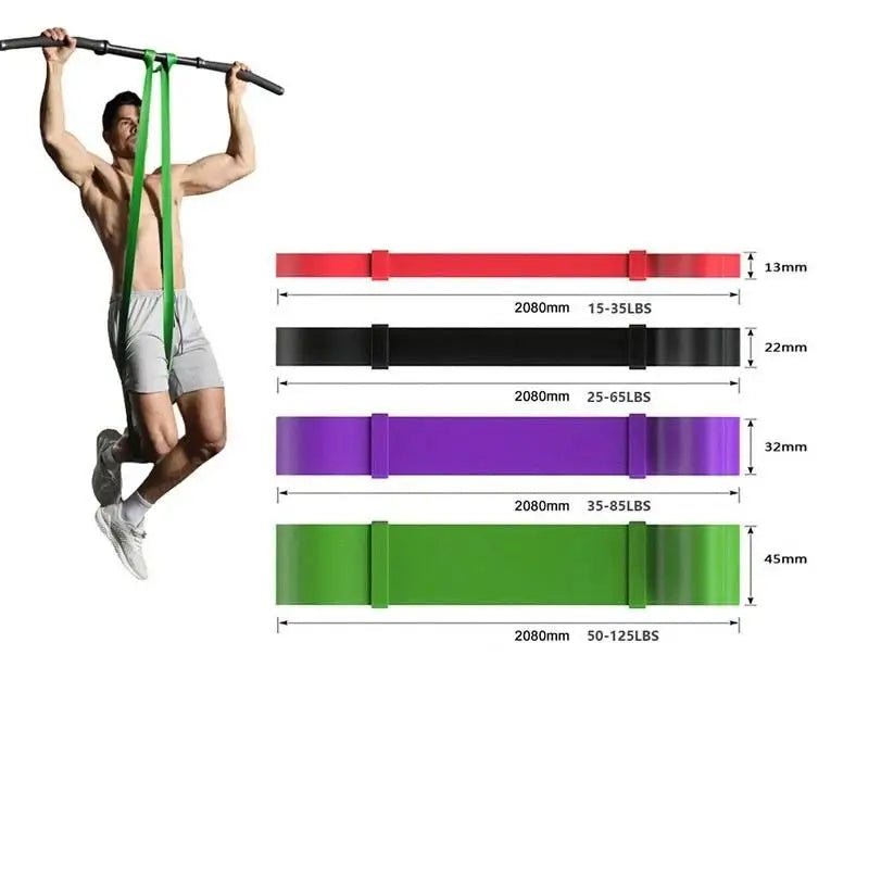 4pcs USA Pull Up Assistance Bands 4-Level Resistance Bands for Working Out Gym Exercise Bands for Full-Body Training Fitness - Ammpoure