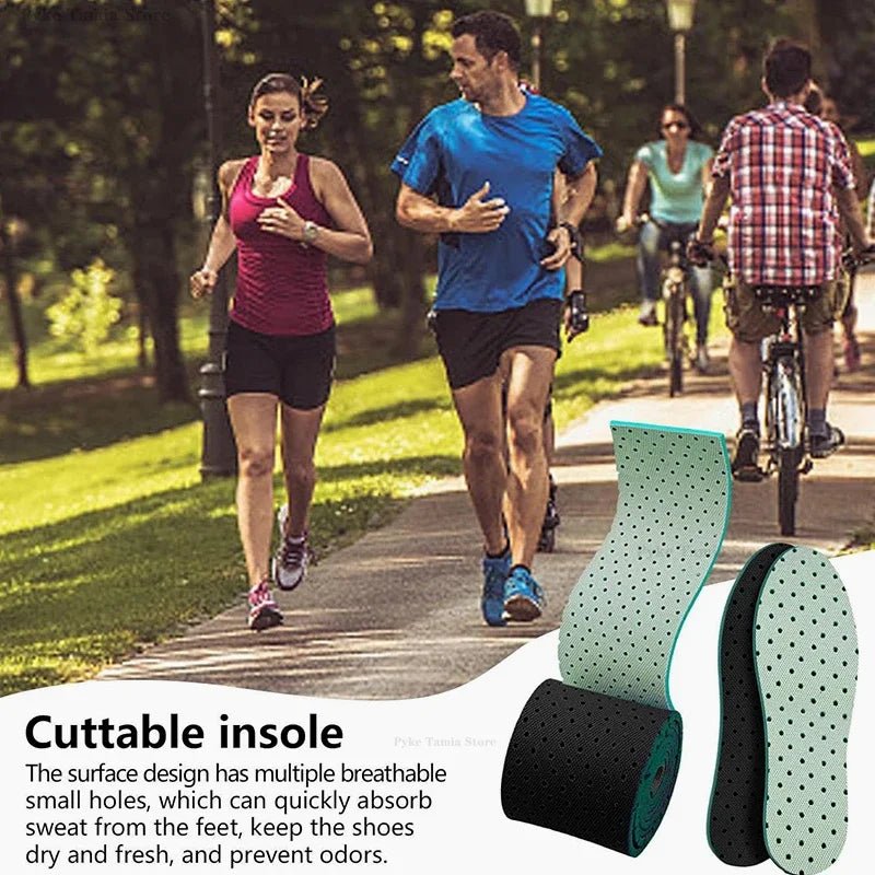 50/150cm Cuttable Insoles Adult Kids Soft Comfortable Sport Breathable Shock Absorption Shoe Inserts Universal Feet Sole Insoles - Ammpoure