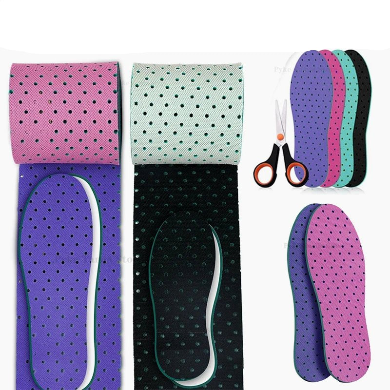 50/150cm Cuttable Insoles Adult Kids Soft Comfortable Sport Breathable Shock Absorption Shoe Inserts Universal Feet Sole Insoles - Ammpoure