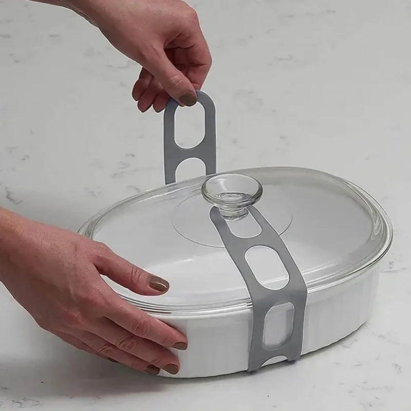 54cm Reusable Lid Strap Silicone Elastic Band Universal Pot Lid Holder for Lunch Box Strap Elastic Band Outdoor Tableware Tool - Ammpoure