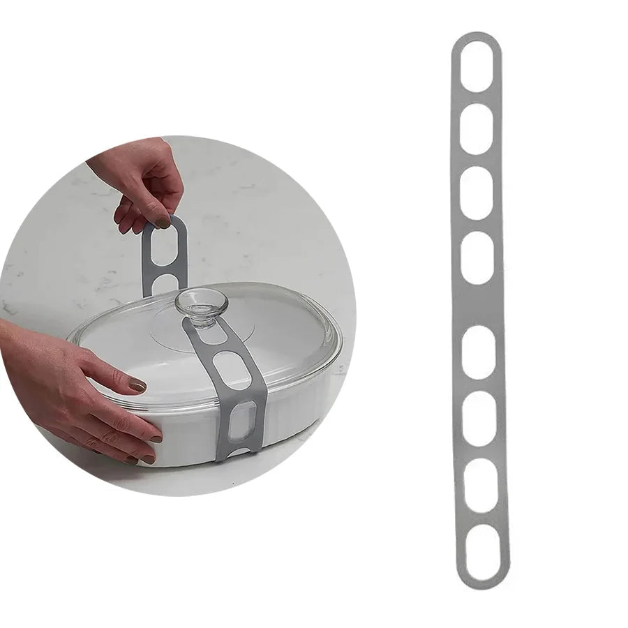 54cm Reusable Lid Strap Silicone Elastic Band Universal Pot Lid Holder for Lunch Box Strap Elastic Band Outdoor Tableware Tool - Ammpoure