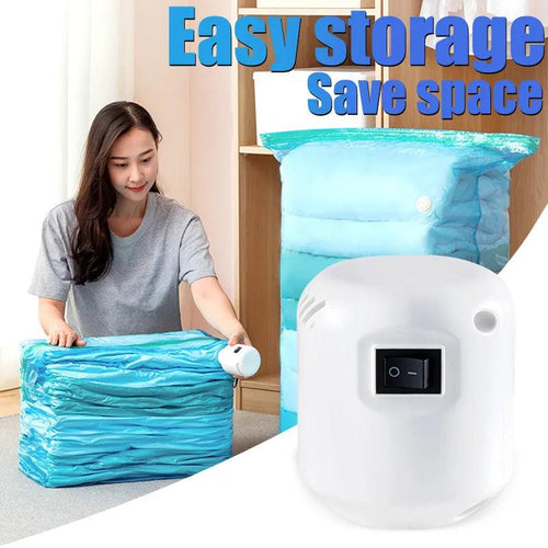 55W Powerful Vacuum Pump Vacuum Bag Clothes Storage Bag Folding Compressed Electric Sealer Machine Space Saver Travel Organizer - Ammpoure Wellbeing 🇬🇧