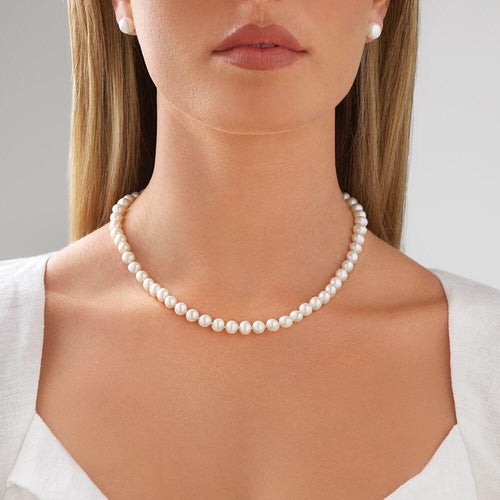5mm Natural Fresh Water Real Pearl Necklace (Single Strand) - Ammpoure Wellbeing 🇬🇧