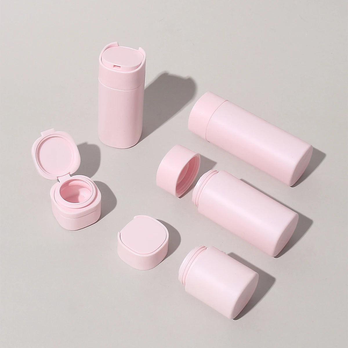 5pcs Multiple Colors Portable Soft Touch Cream Travel Dispenser Bottles Set for Lotion, Cleanser, Shampoo - Ammpoure Wellbeing