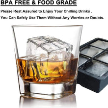Load image into Gallery viewer, 6 Grid Round Square Ice Cube Ball Large Ice Cube Maker For Whiskey Cocktails and Homemade Keep Drinks Chilled Ice Mold - Ammpoure Wellbeing
