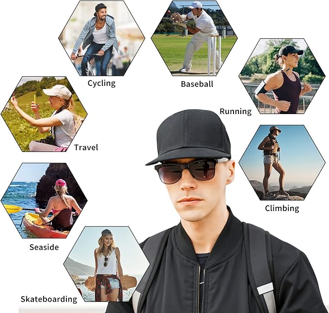 6-Panel Plain Baseball Cap — Adjustable Classic Cap for Men & Women, Beige UK - Ammpoure