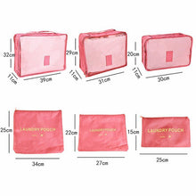 Load image into Gallery viewer, 6 PCS Travel Storage Bag Set for Clothes Tidy Organizer Wardrobe Suitcase Pouch Travel Organizer Bag Case Shoes Packing Cube Bag - Ammpoure Wellbeing 🇬🇧
