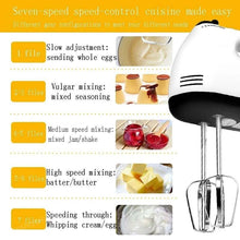 Load image into Gallery viewer, 7 Speed Control Hand Mini Mixer Food Blender Multifunctional Food Processor Kitchen Mini Electric Manual Cooking Tools - Ammpoure Wellbeing 🇬🇧
