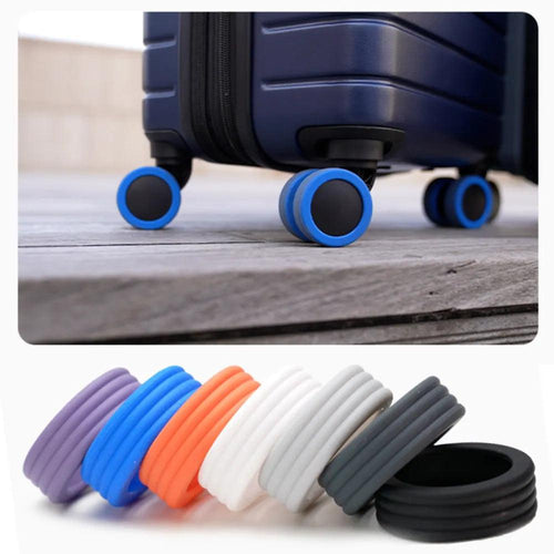 8Pcs Silicone Wheels Protector For Luggage Reduce Noise Travel Luggage Suitcase Wheels Cover Castor Sleeve Luggage Accessories - Ammpoure Wellbeing 🇬🇧