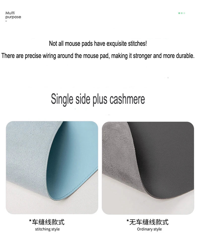 White canada mousepad Portable Mouse pad large Gaming Waterproof Non-slip PU Suede Desk Mat Computer Keyboard desk pad Mats