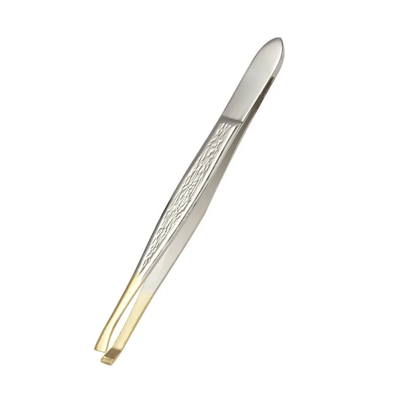 Stainless Steel Eyebrow Tweezer Canada Beauty Clip Slant Tip Flat Tip for Eyebrow Trimming Face Hair Removal Tool