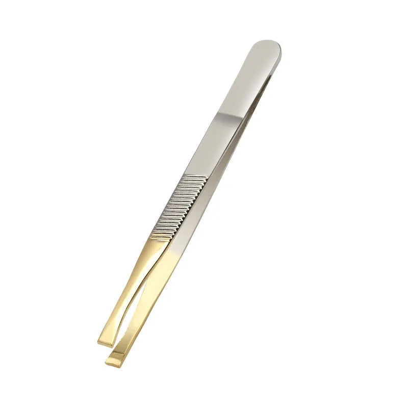 Stainless Steel Eyebrow Tweezer Canada Beauty Clip Slant Tip Flat Tip for Eyebrow Trimming Face Hair Removal Tool