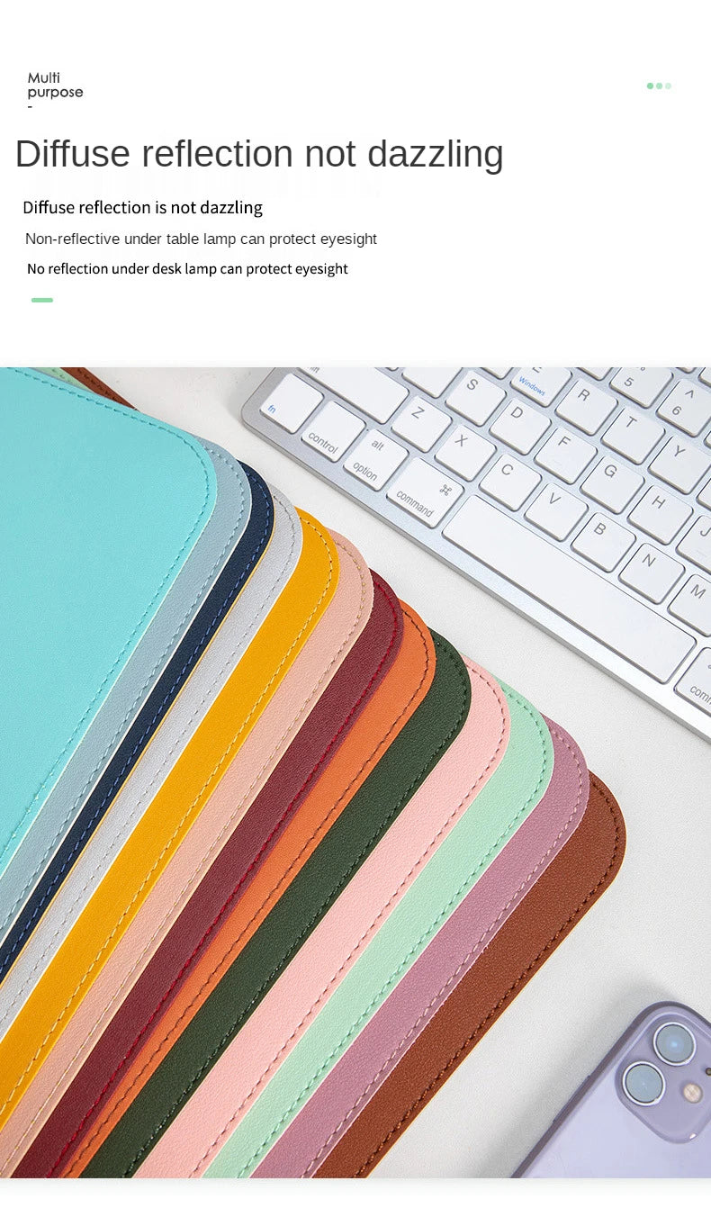 White canada mousepad Portable Mouse pad large Gaming Waterproof Non-slip PU Suede Desk Mat Computer Keyboard desk pad Mats