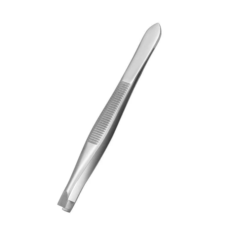 Stainless Steel Eyebrow Tweezer Canada Beauty Clip Slant Tip Flat Tip for Eyebrow Trimming Face Hair Removal Tool