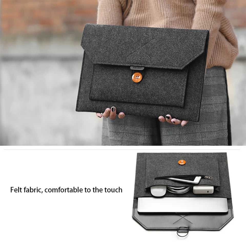 11.6/13/14/15" Laptop Sleeve USA Felt Ultralight Notebook Tablet Case Multi-Pocket Pouch Bag for Apple MacBook & ASUS