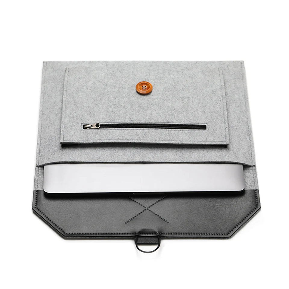 11.6/13/14/15" Laptop Sleeve USA Felt Ultralight Notebook Tablet Case Multi-Pocket Pouch Bag for Apple MacBook & ASUS