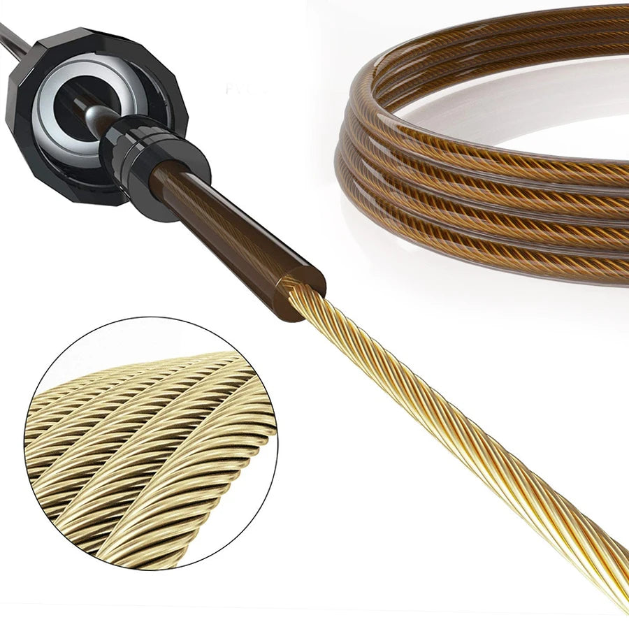 Adjustable Rapid Speed Jump Rope Canada Steel Wire Skipping Rope for Fitness Workout Training Home Sport Equipment