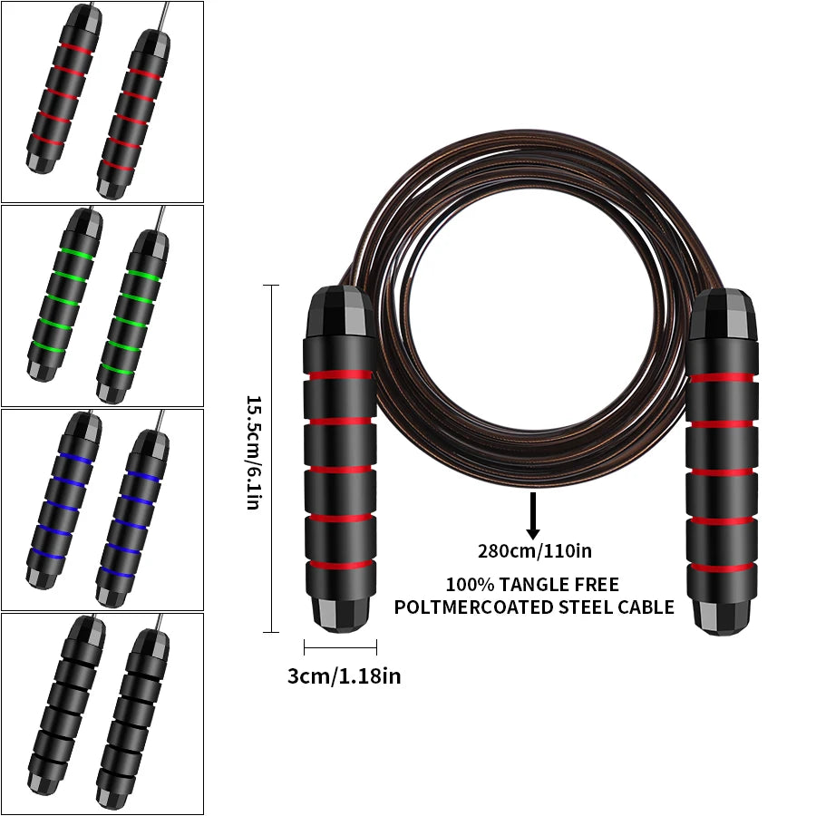 Adjustable Rapid Speed Jump Rope Canada Steel Wire Skipping Rope for Fitness Workout Training Home Sport Equipment