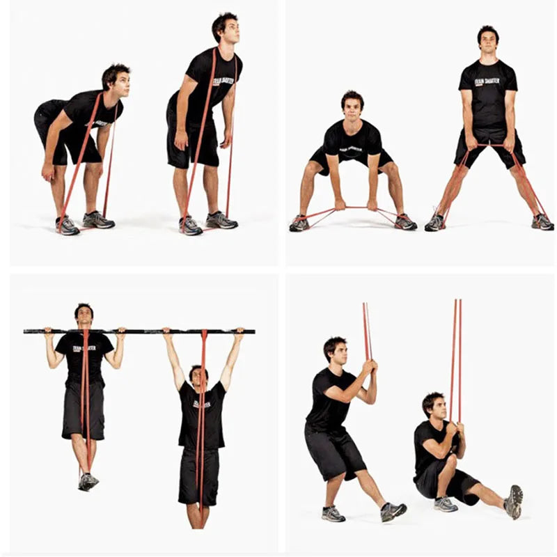 4pcs USA Pull Up Assistance Bands 4-Level Resistance Bands for Working Out Gym Exercise Bands for Full-Body Training Fitness