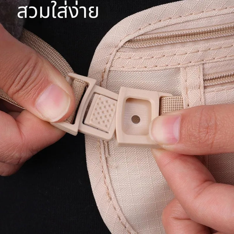 Running Waist Bag Canada Double-Layer Concealed Fanny Pack Slim Anti-Theft Travel Money Belt Waterproof Belt Bag for Men & Women Sports