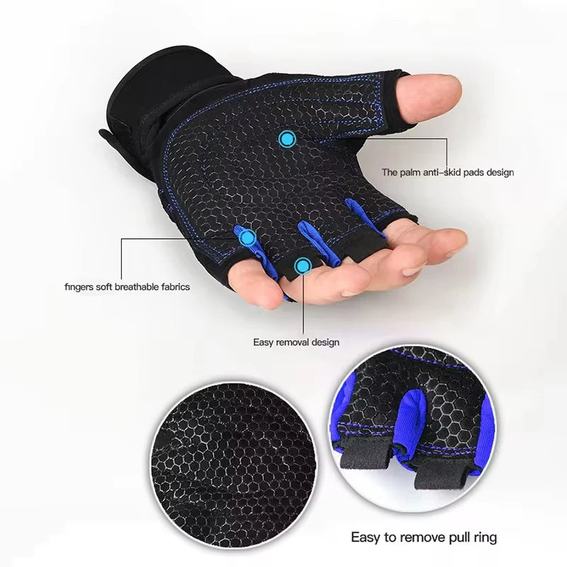 Gym Gloves USA for Men & Women Fitness Weightlifting Wristband Gloves for Bodybuilding, Training, Cycling & Shockproof Sports Exercise