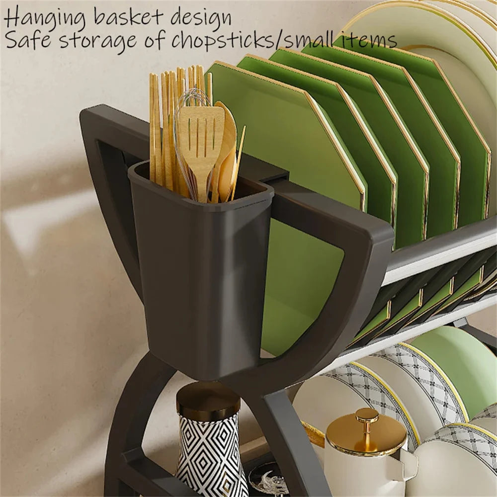 Household Multifunctional Kitchen Storage Rack Drain Bowl And Dish Storage Rack Bowl And Chopstick Rack Storage Box